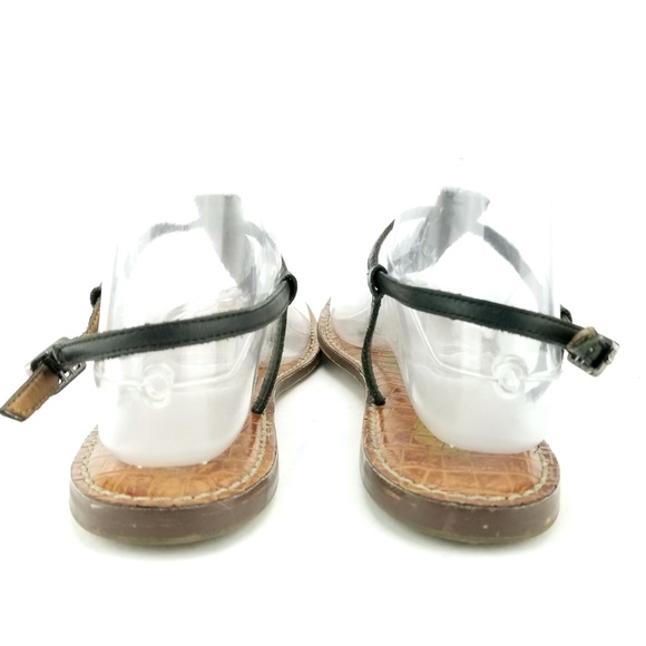 Sam Edelman Leather Gigi Sandals Black Sz 9 NA13 - Picture 5 of 7